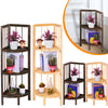 Corner Shelf/Shelving Rack Unit Display Stand Decoration Plants Natural Wood
