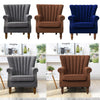 Chesterfield Button Wingback Fabric Armchair Studs Chair Orthopedic Luxury Seat