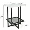 End/Side Table Floor Shelf Nightstand Storage Bedside/Coffee Table Marble Metal