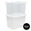 Wham Plastic Storage Shelf Box Stackable Containers Clear With Secure Clip Lid