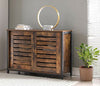 Vintage Industrial Cupboard Console Table Slim Hallway Cabinet Unit Sideboard