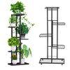 5 Tier Metal Flower Rack 6 Holder Shelf Indoor Outdoor Plant Pot Display Stand
