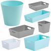 PLASTIC QUALITY HANDY STUDIO BASKET WITH HANDLE STORAGE TIDY ORGANIZER BASKETS