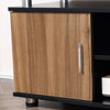 HOMCOM TV Cabinet Stand Entertainment Center Media Console Storage Black, Walnut