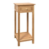 Bamboo Tall Side Bedroom Living Room End Table with drawer & lower shelf