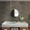 Gold Round Wall Mirror Bathroom Frame Mirror Iron Wall Mounted Mirror 50CM