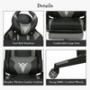 Racing Gaming Chair Swivel PU Computer Desk Office Chair Ergonomic Recliner Grey