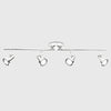 Ceiling Light Fitting 4 Way Adjustable Spotlight Heads Metal Straight Bar