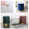 Round Sofa Footstool Ottoman Dressing Table Stool Bedroom Makeup Chair Velvet UK