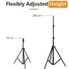 2x3M Adjustable Photography Background Support Stand Photo Backdrop Crossbar Kit