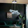 Modern LED Crystal Light Ring Chandelier Pendant Lamp Ceiling Lights Lighting ME