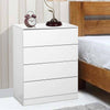 Modern Chest of Drawers Bedside Table Cabinet Nightstand 4 Drawers Bedroom White