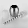 UK Stainless Steel Bathroom Toilet Brush Round Holder Free Standing Cleaning Set