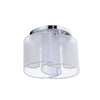 Modern Chrome Fabric Chandelier Flush Mount Ceiling Lamp Light Living Room Home