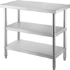 Commercial Stainless Steel Table BBQ Prep Table 24x14x33 In Restaurant