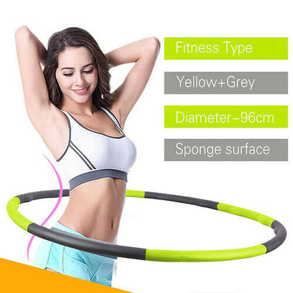 Collapsible Hula Hoop Fitness Padded ABS Exercise Weighted GYM Workout Hoola UK