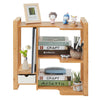 Desktop Organiser with Drawer Office Storage Rack Bamboo Display Book Shelf Desk