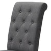 2x Fabric Dining Chair Accent Button High Back Tufted Kitchen Chairs Lounge Seat