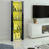 Modern Tall Display Cabinet Cupboard Sideboard Unit RGB LED Lights Living Room