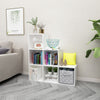Wooden 6 Cube White Bookcase Shelving Unit Display Storage Shelf Office Home