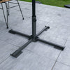 Folding Parasol Base Garden Patio Umbrella Holder Stand Steel Cross Frame 86cm