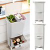 Mobile Recycling Waste Bin Kitchen Living Room Rubbish Trash Bin Trolley 38L 42L