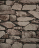 Realistic 3D Vintage Brick Effect Rustic Stone Grey Textured Vinyl Wallpaper