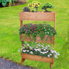 3 Tier Raised Garden Bed Outdoor Planter Flower Vegetables Solid Wood Box Bed UK