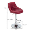 2 PCS Adjustable PU Leather Gas Lift Faux Kitchen Chair Breakfast Bar Stool