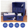 Fabric Storage Box with Handle Drawer Organiser Folding Container for Socks Bras