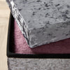 Folding Ottoman Grey Ice Velvet Fabric Chest Sturdy Storage Space Saving Box