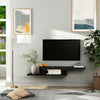Wall Mounted Media Console, Floating TV Stand Component Shelf, Black
