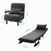 Occasional Sofa Bed Folding Futon Chair with Pillow Wheels Single Sleeper Guest