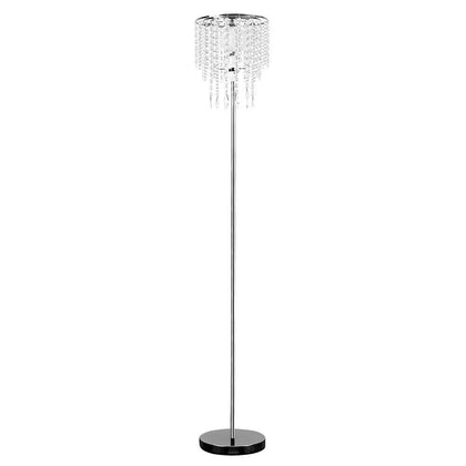 Designer 150cm Floor Lamp Polished Chrome Acrylic Droplet Shade Home Lighting