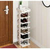 Wooden Shoe Rack 7 Tier Storage Shelf Unit Cabinet Organiser Footwear Stand Home