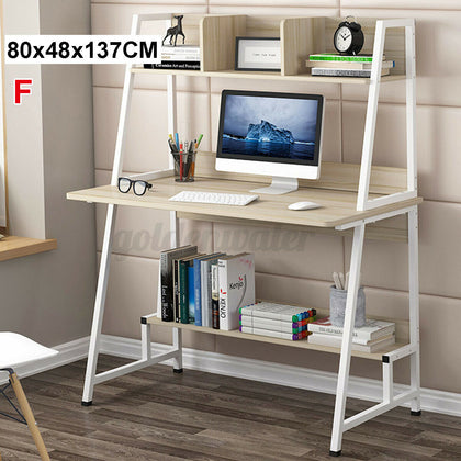 Computer Desk Bookshelf PC Office Workstaion Table Storage Cabinet Study Home UK