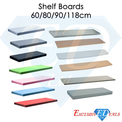 Shelf Boards 60cm 80cm 90cm & 120cm Home Storage Decor Assorted Shelving Wood