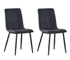 Set of 2 Faux Matte Suede Leather Dining Chairs home & restaurants Henri