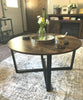 Round Industrial Coffee Table Vintage Retro Style Side End Furniture Iron Legs