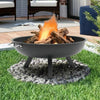 Round Fire Pit 3 Legs Patio Garden Bowl Outdoor Camping Patio Heater Log Burner