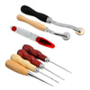 13Pcs Leather Craft Hand Stitching Sewing Tool Thread Awl Waxed Thimble Kit