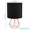 Modern Iron Table Lamp Bedside Light Geometric Desk Lamp Decor with Shade UK