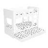 Single Wooden Bunk Bed White Kids with Trundle Bed and Two Ladders Modern