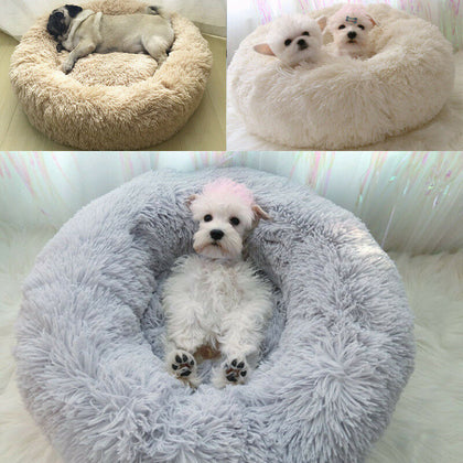 Pet Dog Cat Shaggy Area Fluffy Bed Cushion Mat Soft Warm Push Pad Mattress Nest
