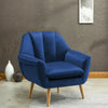 Stylish Upholstered Chair Cosy Sofa Reading Tub Chair Crease Stitched Back Home