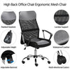 Office Desk Chair Home Computer Chair Leather with Wheels and Back Support Grey