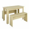 Wooden Dining Table and Chairs Set 2 Bench Kitchen Furniture Activity Desk Kid