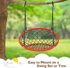 Net Hanging Swing Chair Kids Indoor Outdoor Play Equipment W/ Adjustable Ropes