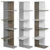 Wooden Modern Corner Bookcase Shelves Living Room Storage Free Standing Display