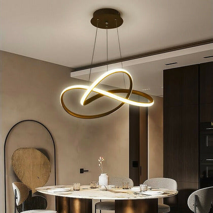 Modern LED Ceiling Light Chandelier Dimmable Pendant Remote Control Lighting